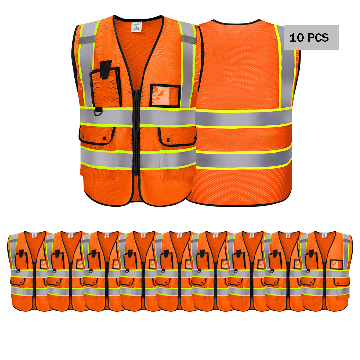 orange safety vest mesh bulk