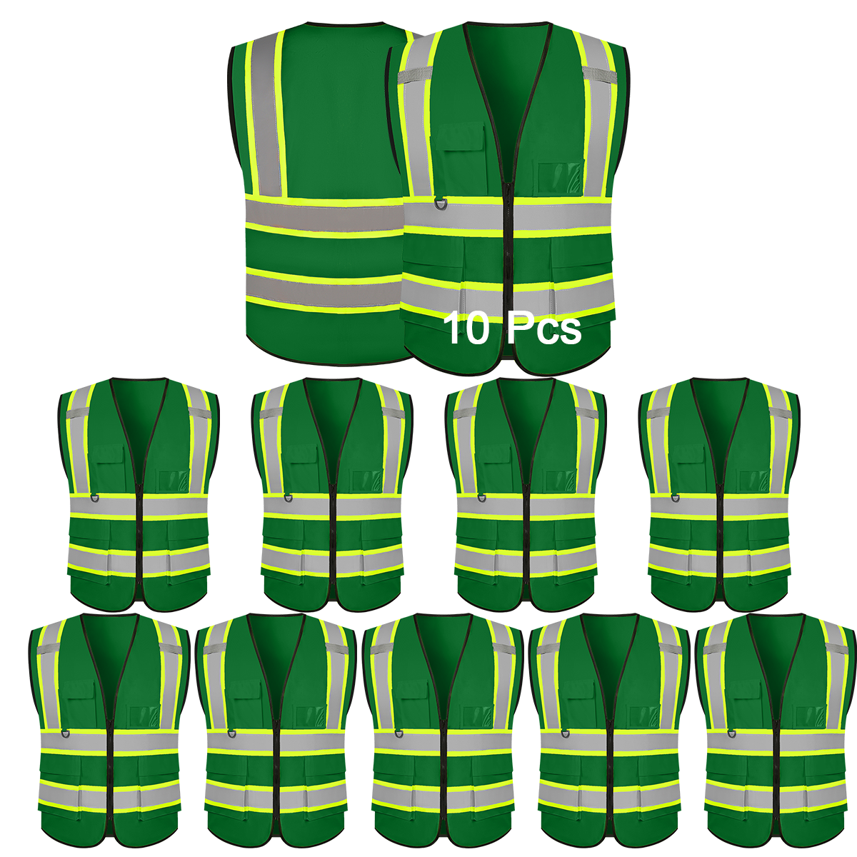 green safety vest bulk