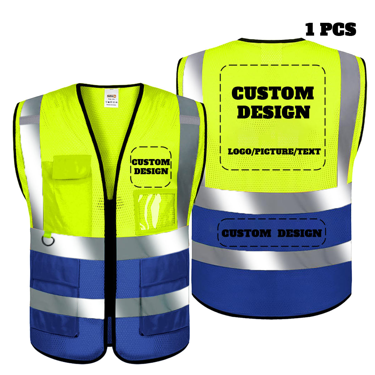 Custom Mesh Safety Vest With LOGO Personalized High Visibility Vest custom-mesh-safety-vest-with-logo-personalized-high-visibility-vest