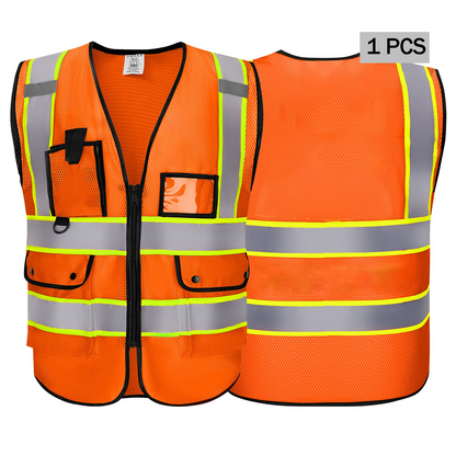 orange and yellow edging vest