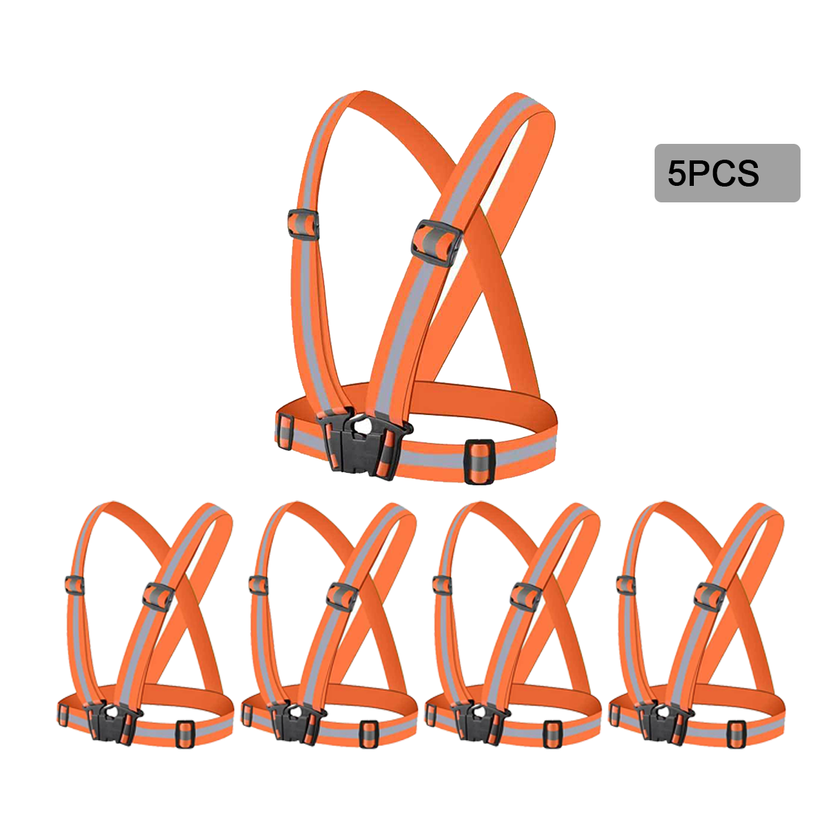 5pcs safety straps orange