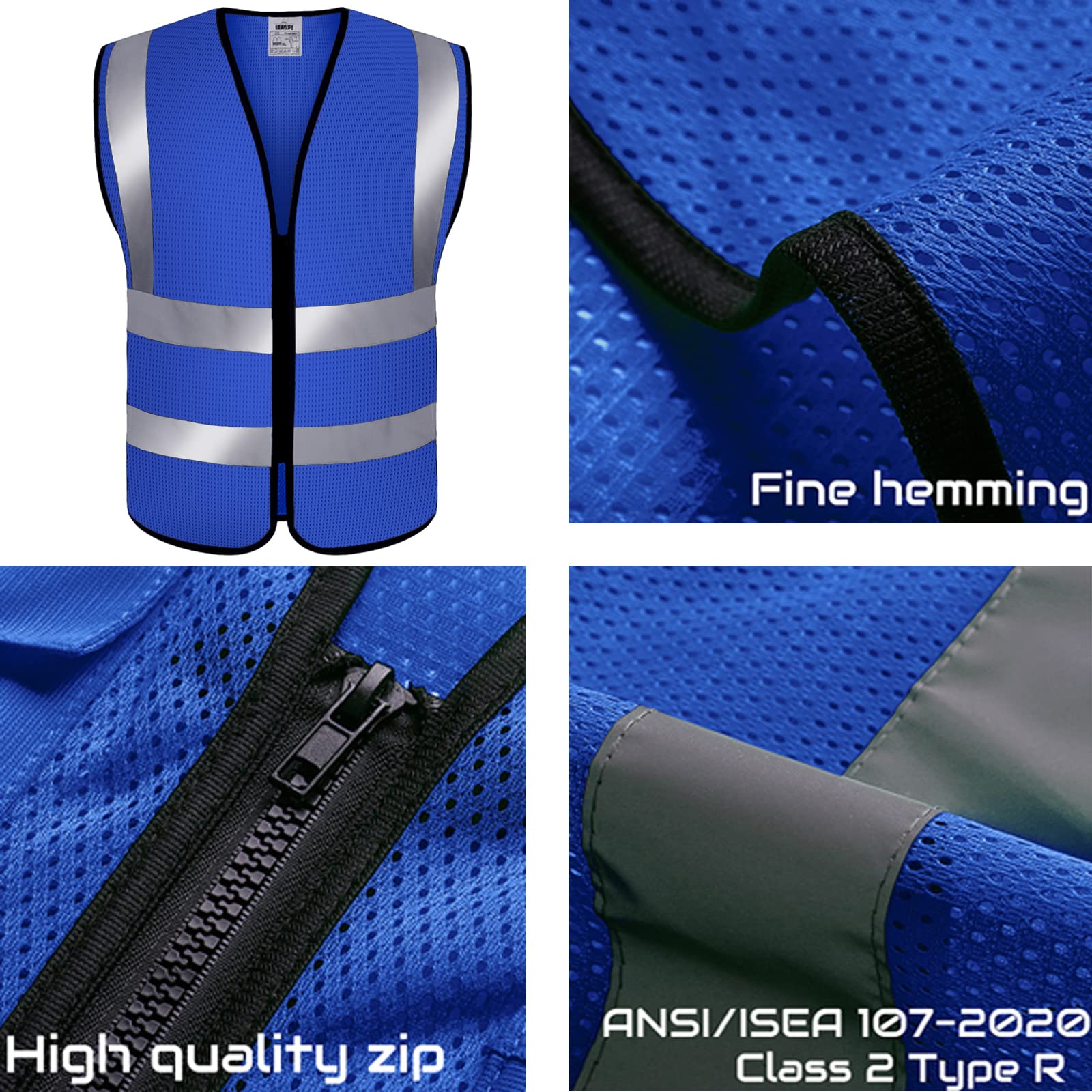 High quality mesh vest blue