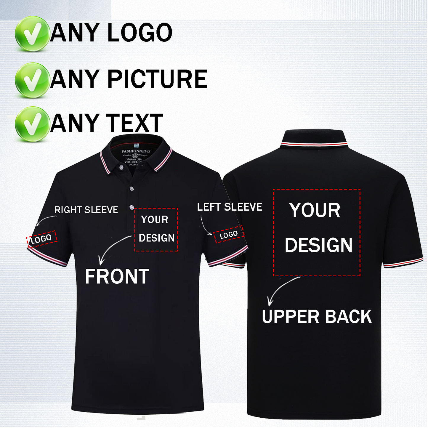 custom company logo shirt polo