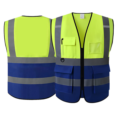 Yellow and blue vest